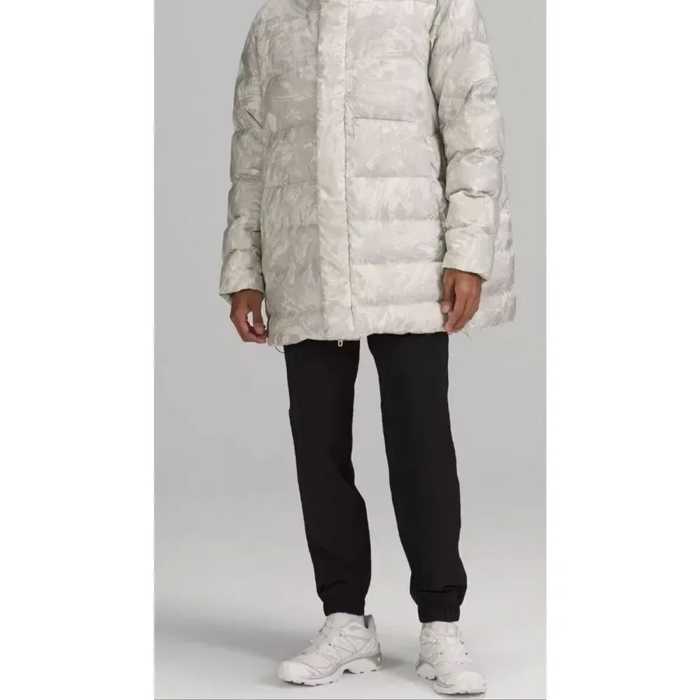 Lululemon Down Jacket Maple Metamorphosis Light Neutral Multi Men’s L Water-Repe